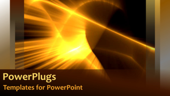 PowerPoint Template - Network video template of glowing yellowish brown and orange globs floating around while light flows out of them.